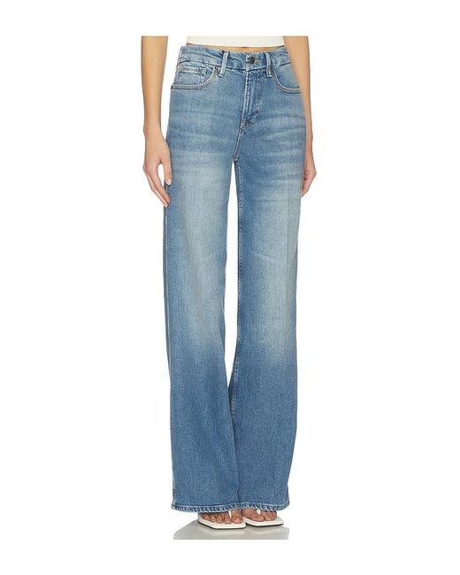 GOOD AMERICAN Blue Good Skate Wide Jeans