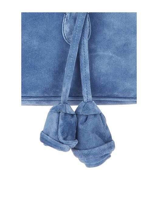 Magda Butrym Blue Brigitte Trapeze Suede Bag