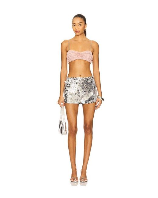 Kim Shui Blue Sequin Mini Skirt