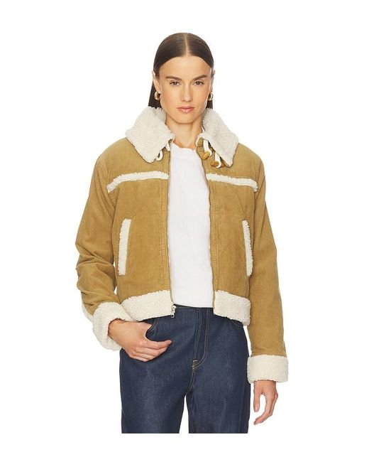 Amo Denim Blue Betty Shearling Jacket