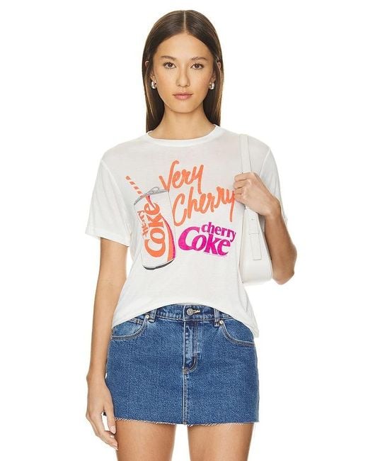 Camiseta very cherry cherry coke Junk Food de color White