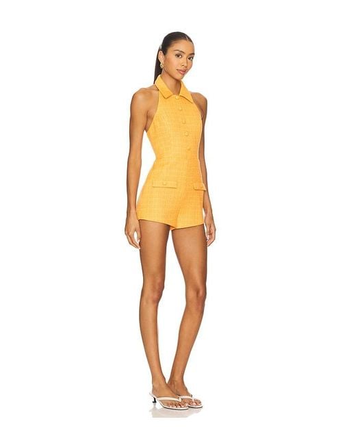 Amanda Uprichard Orange Archer Playsuit