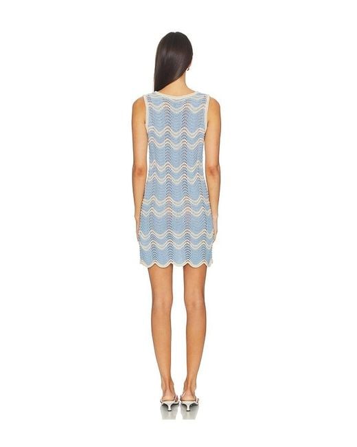 MINKPINK Blue Solange Knit Mini Dress