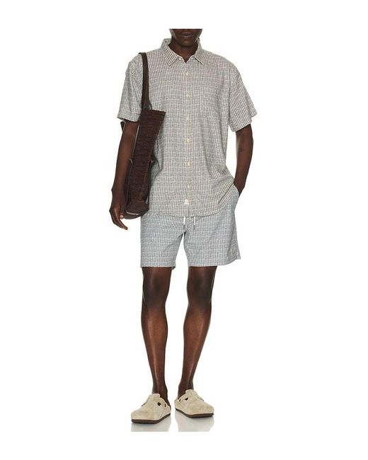 Marine Layer Brown Classic Stretch Selvage Shirt for men