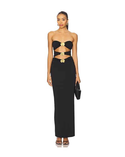 Cin Cin Black Rome Orchid Maxi Dress