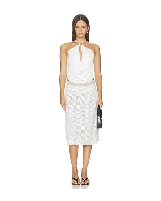 superdown White Paulita Halter Top