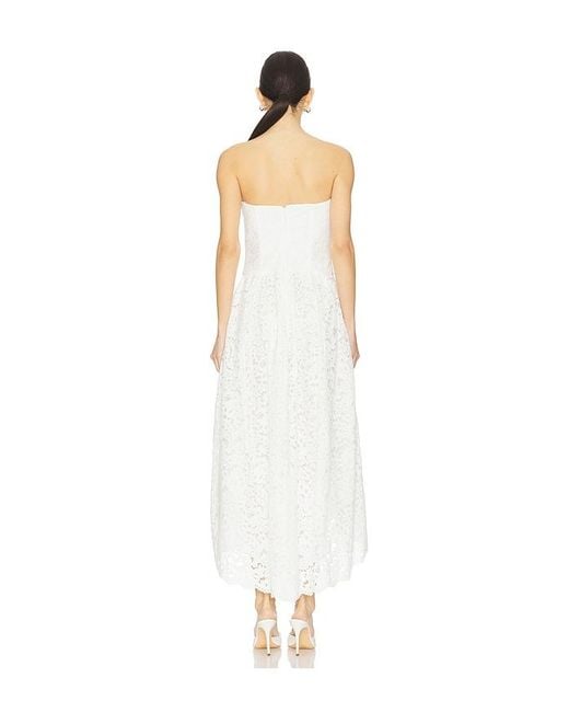 Bardot White Felicidad Strapless Lace Dress