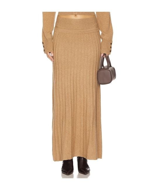 NAADAM Natural Premium Cashmino Ribbed Skirt
