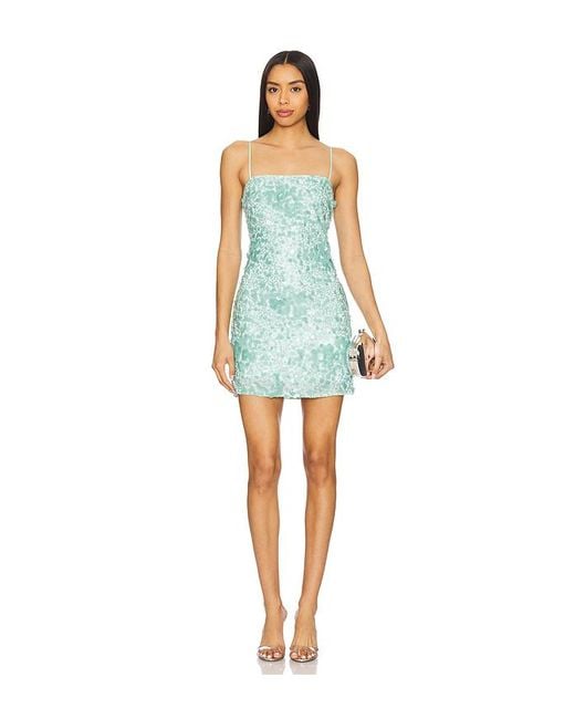 Minivestido Lollie En Color Hierbabuena Talla En Jonathan Simkhai de color Blue