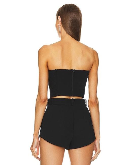Amanda Uprichard Black X Revolve Mandy Rose Top