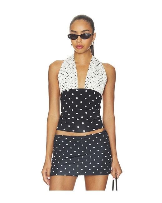 Susmie's Blue Susmie's Isabela Polka Dot Top