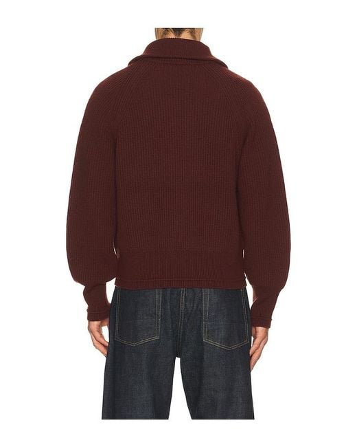 Entire studios Red Blimp Quarter Zip Sweater for men