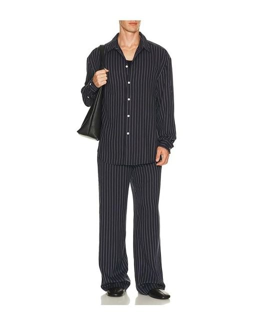 KROST Black Elliott Pinstripe Trouser for men