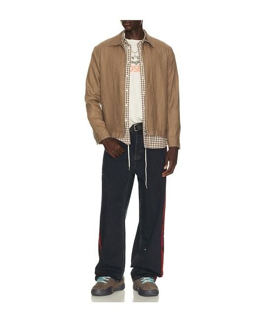NAHMIAS Black Destroyed Denim Track Pant for men