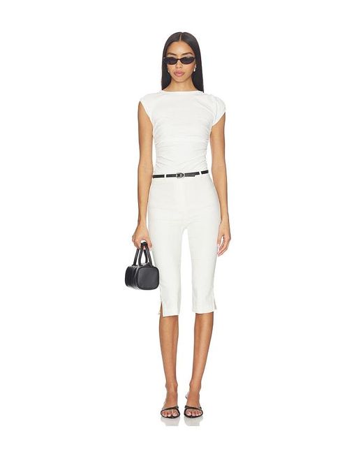 ALL THE WAYS White Lurice Muscle Tee