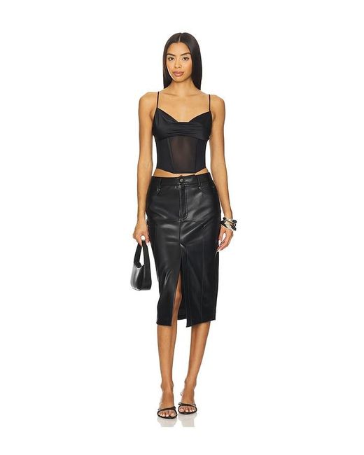 Fleur du Mal Black Nora Corset Top