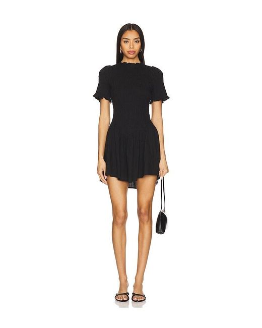 Apres Studio Black Gerüschtes Minikleid