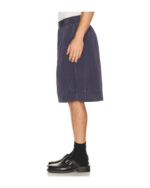 Feng Chen Wang Blue Nylon Cargo Shorts for men
