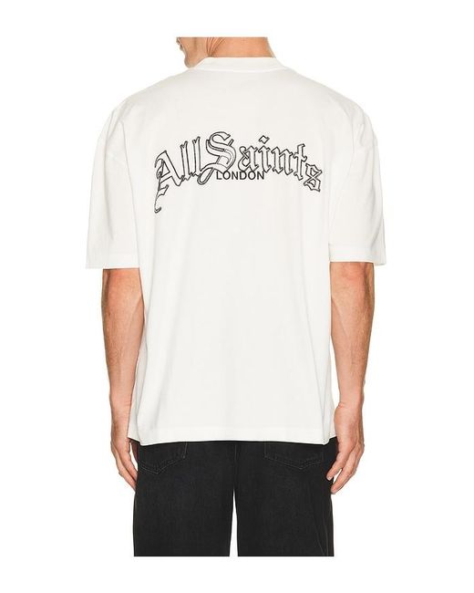 AllSaints White Descent Tee for men
