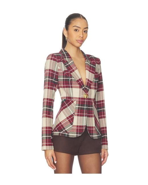 Smythe Red Patch Pocket Duchess Blazer