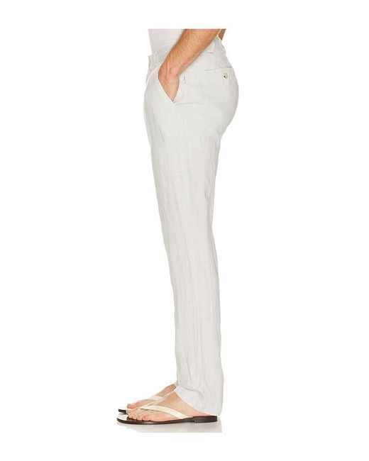 Onia White Linen Trouser for men