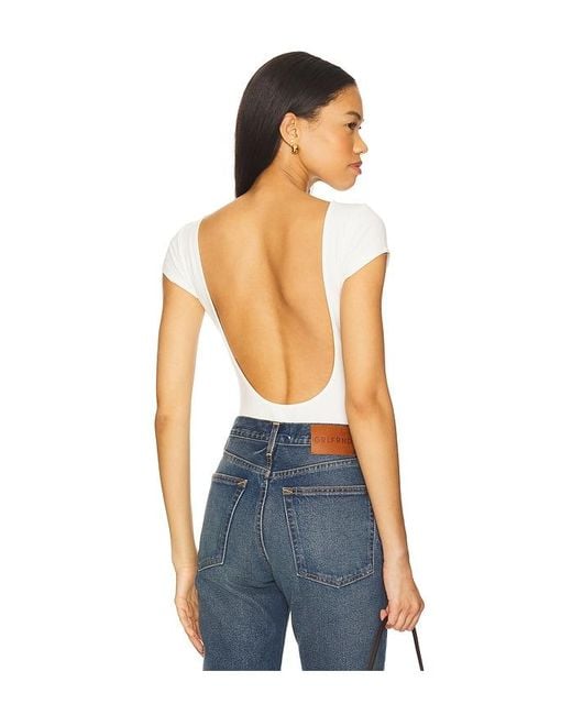 superdown Blue Melisa Low Back Bodysuit