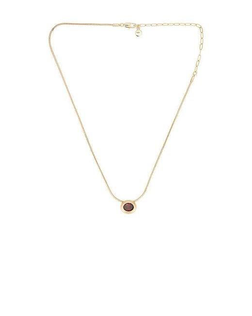 Ettika White Bezel Stone Necklace