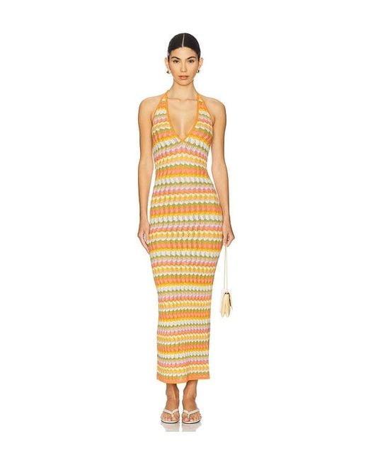 Ronny Kobo Metallic Yael Knit Dress