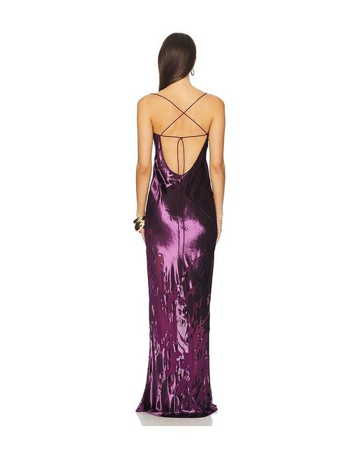 The Sei Purple Cowl Bias Gown
