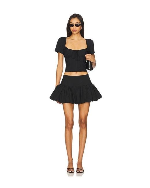 Camila Coelho Black Cari Mini Skirt
