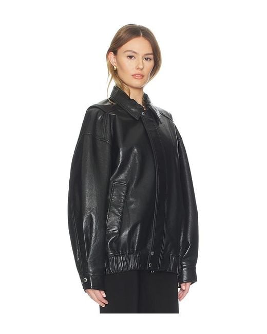 Agolde Black Aston Bomber Jacket