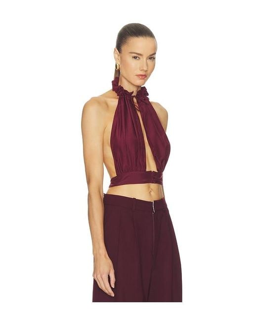 FRANÃOISE Red Medea Blouse