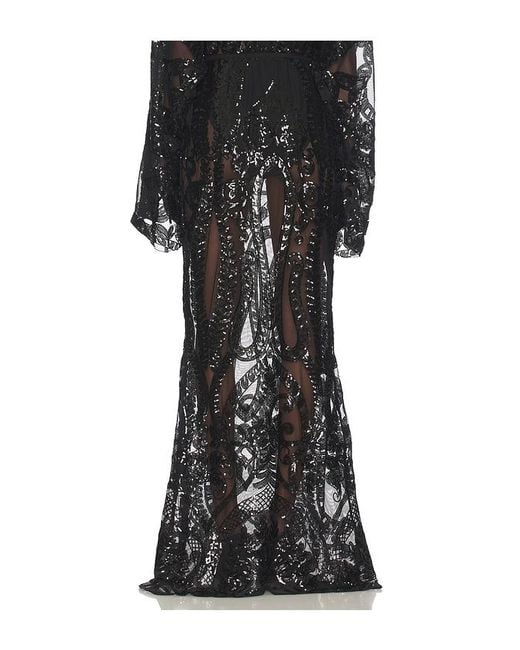 Norma Kamali Black Obie Long Skirt