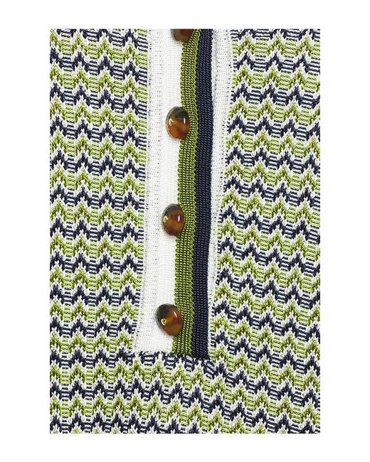 Veronica Beard Green Soza Polo Top