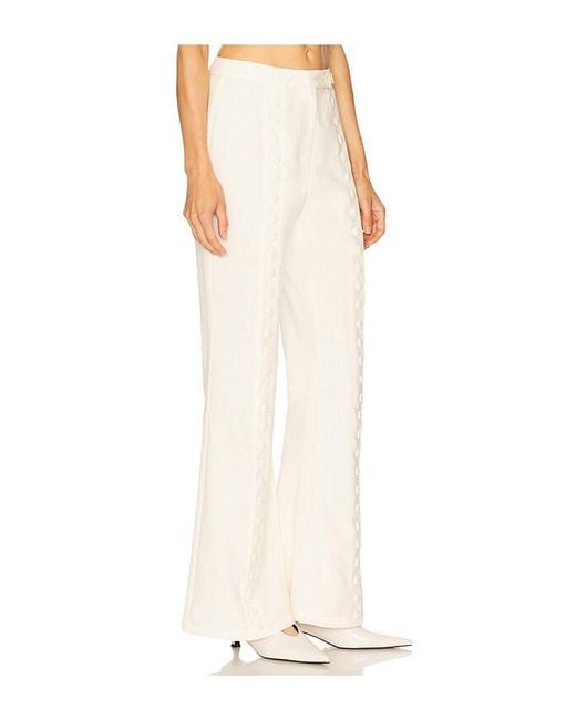 YELLOW THE LABEL White Fabio Snap Trouser