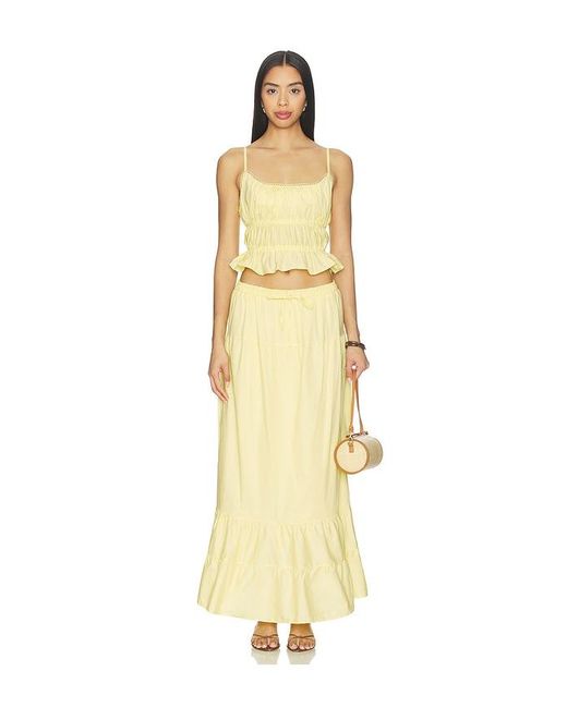 Peixoto Yellow Riley Maxi Skirt