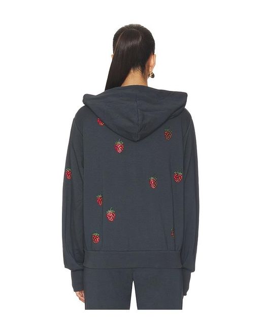 Lauren Moshi Blue Hezly Zip Up Hoodie