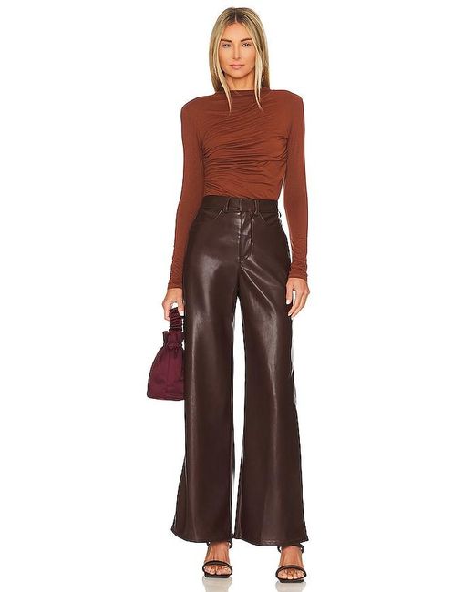 Enza Costa Brown X Revolve Jersey Twist Top