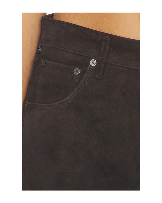 Citizens of Humanity Black Winslow Suede Low Rise Boyfriend