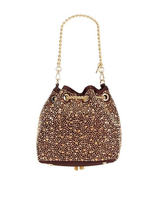 Olga Berg Brown Mika Crystal Pouch