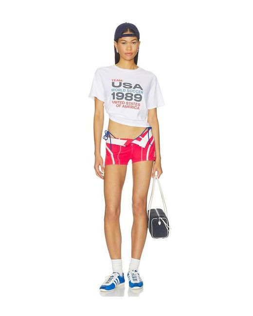Sunny Somewhere Red Team Usa World Soccer Tee