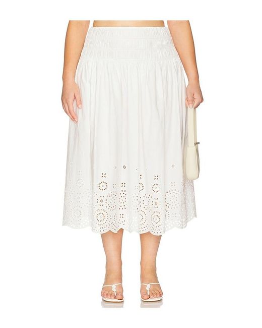 L'academie White 'Academie By Marianna Lya Midi Skirt