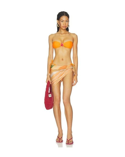 Ettika Yellow Coastal Palm Scarf