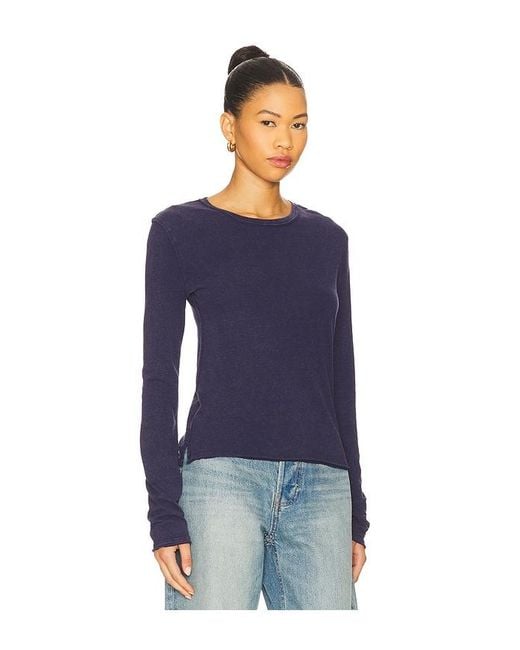 Free People Blue X We The Free Nova Tee Long Sleeve