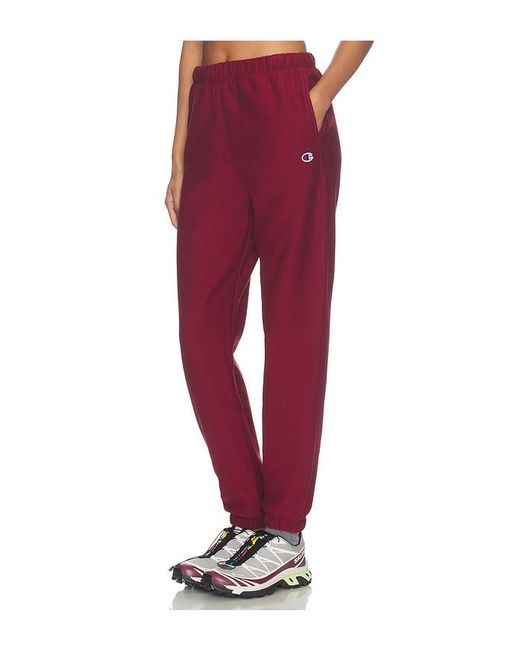 Champion Red Reverse Weave Sweatpant