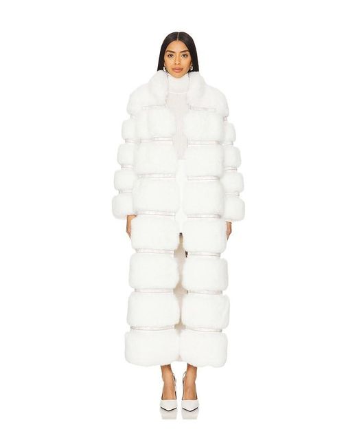 Adrienne Landau X Revolve The Diamond Luxe Full Length Faux Fur Coat in
