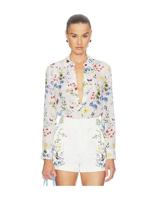 Alice + Olivia White Willa Top