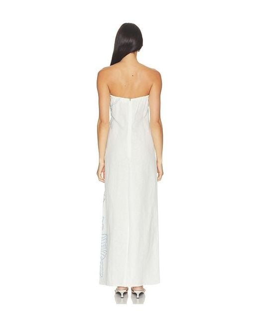 VERANDAH Blue Strapless Tulip Gown