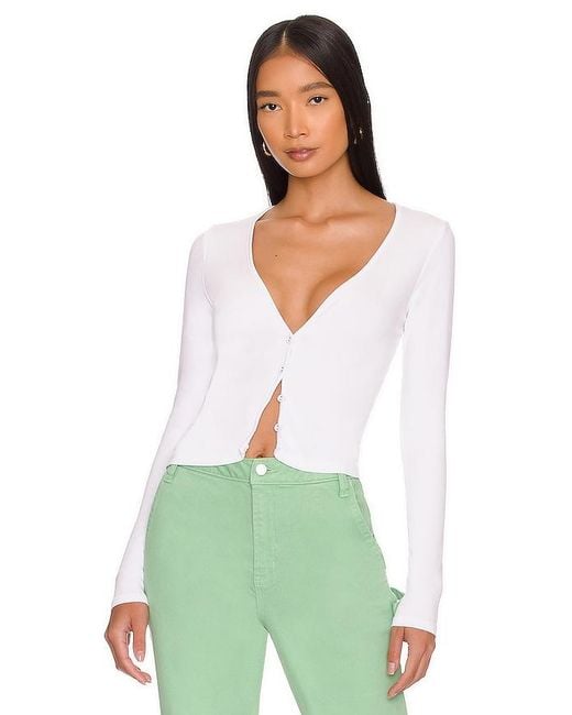Lamade White Sweet V Cardigan