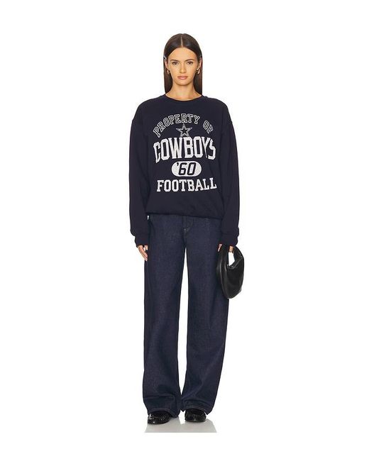 Junk Food Blue Cowboys Property Crew Sweatshirt